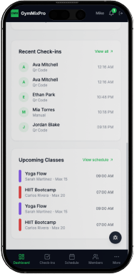 Mobile dashboard view